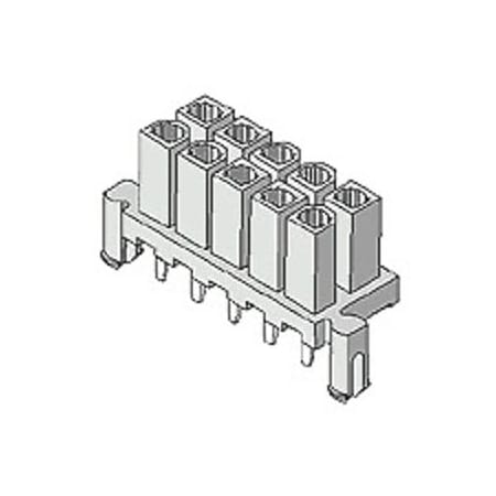 Molex Rectangular Power Connector, 18 Contact(S), Female, Solder Terminal, Receptacle 444751821